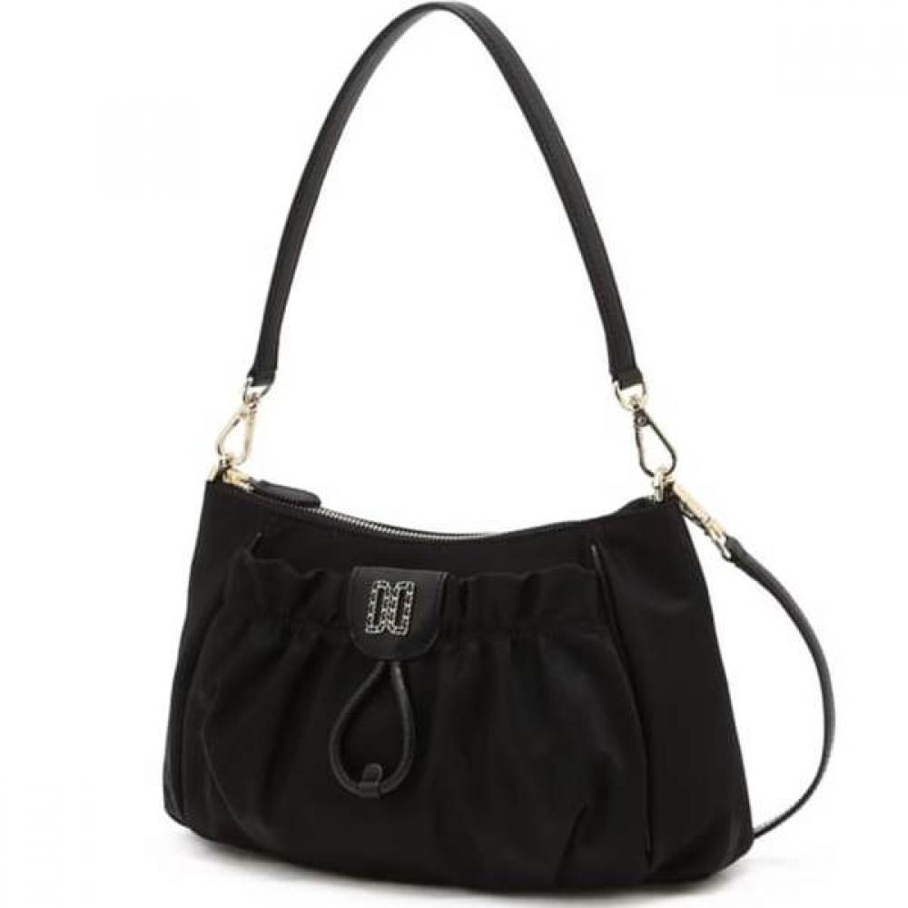 Daks Black Dd Decoration Shirring Point Nylon Shoulder Bag Dcba6f347bk