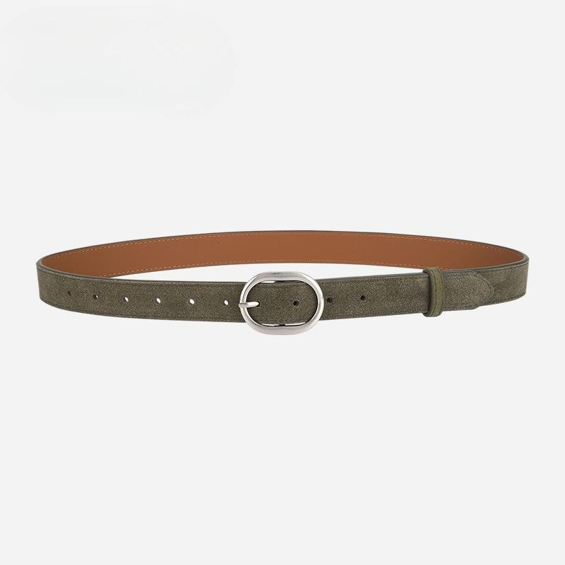 High-end Matte Leather Belt for Women with Versatile Skirt and Pants Decoration Ins Belt for Women
