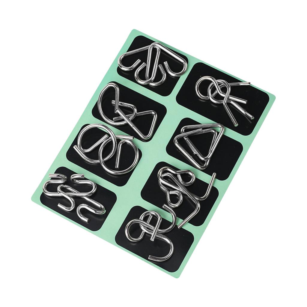 8 шт. Металлическая проволочная головоломка Игрушка Головоломка Игра Тест на IQ для ума Кольцо Детский подарок