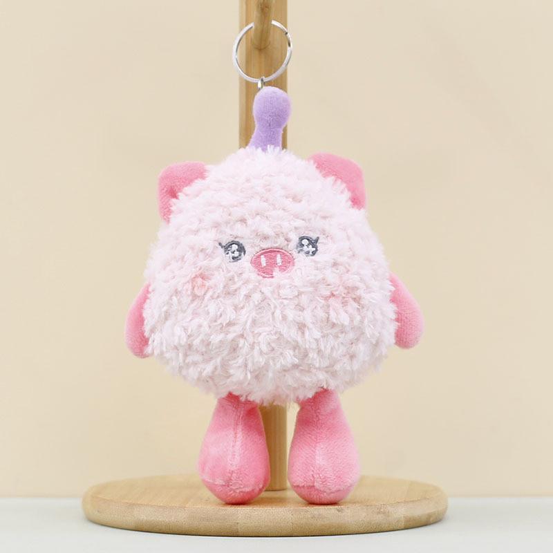 Adorable Plush Q Egg Keychain Wedding Toys Cute Duck Pig Panda Bear Gifts