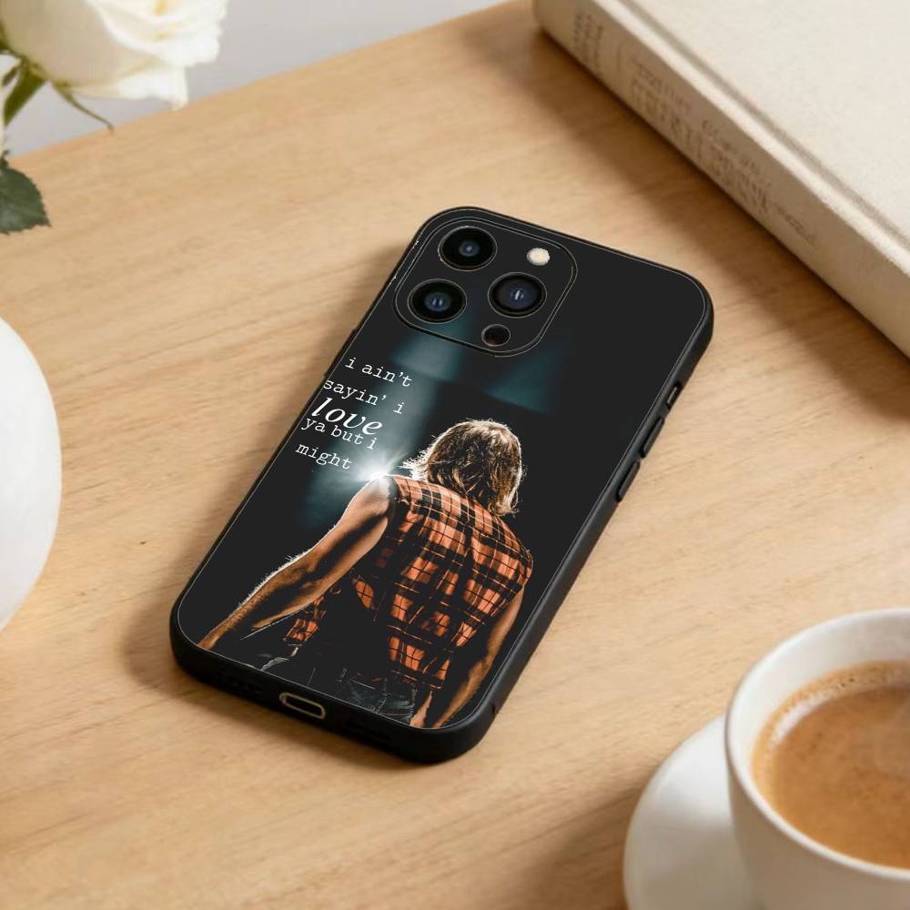 W-Morgan M-Wallen Phone Case For iPhone 17 16 15 14 13 12 Max Plus Silicone Black Cover