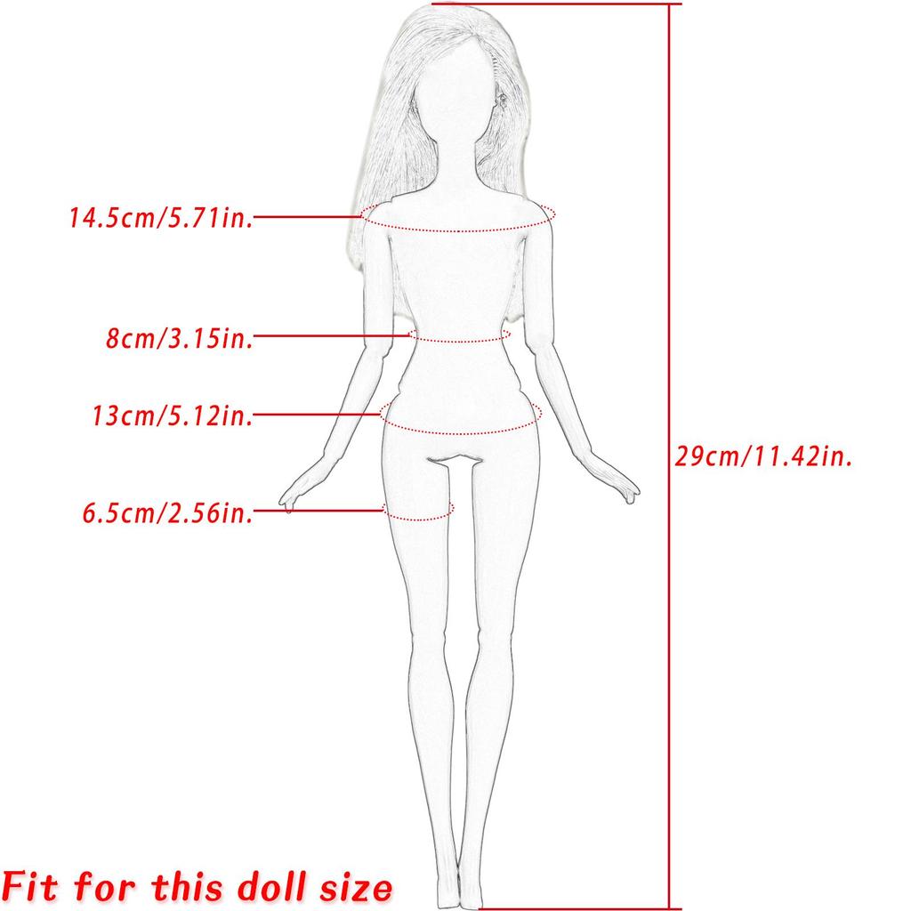 1/6 Наряд для куклы Модная девушка Мини-платье Юбка Платье Брюки Одежда для куклы 30 см 11,5 дюйма Подарочный набор Игрушка для девочки