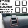4pcs Carbon Fiber Door Lock Pull Pin Bezel Cover For Chevy Suburban Tahoe 07-13