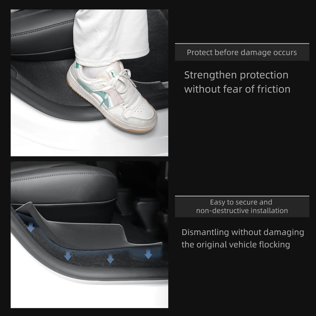 For Tesla Model Y Rear Door Sill Guards Car Interior Accessories Door Welcome Pedal Threshold Protective Pad 2026
