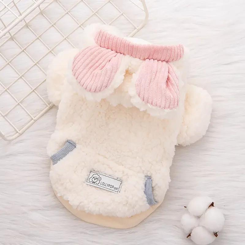 Осенняя и зимняя одежда для домашних животных, хлопковая подкладка, плюшевый мишка Fadou Corgi, теплая хлопковая подкладка для кошек, одежда для маленьких собак, костюм для собак