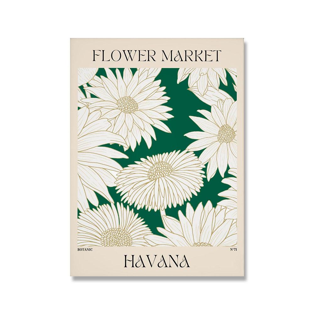 Цветочный рынок Париж Лондон печать плакатов винтажная ботаническая картина на холсте с растениями абстрактная настенная живопись скандинавская картина для гостиной