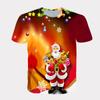 С Новым годом Мужские и женские футболки Рождественский карнавальный тренд Футболка с 3D-принтом Футболка с круглым вырезом Повседневный топ с коротким рукавом