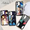 Чехол для телефона Kirito Sword Art Online для iPhone 11 12 13 14 Pro Max mini X XR XS SE 2020 6S 7 8 Plus Samsung Galaxy S21 S22