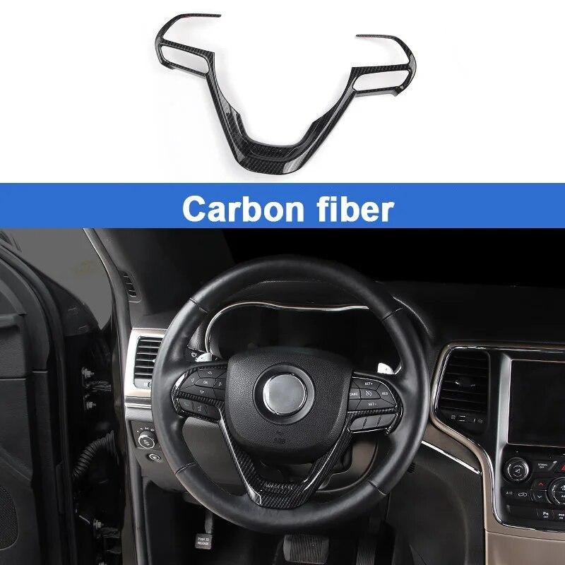 For Jeep Grand Cherokee 2014 2015 20162017 2018 Car Steering Wheel Button Frame Cover Trims Car Styling Accessories