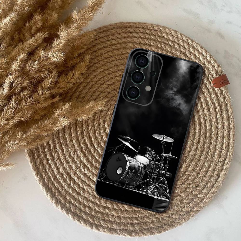 Drummer Drum Set Phone Case For Samsung S25,S24,S21,S22,S23,S30,Ultra,S20,Plus,Fe,Lite,Note,10,9,5G Black Cover