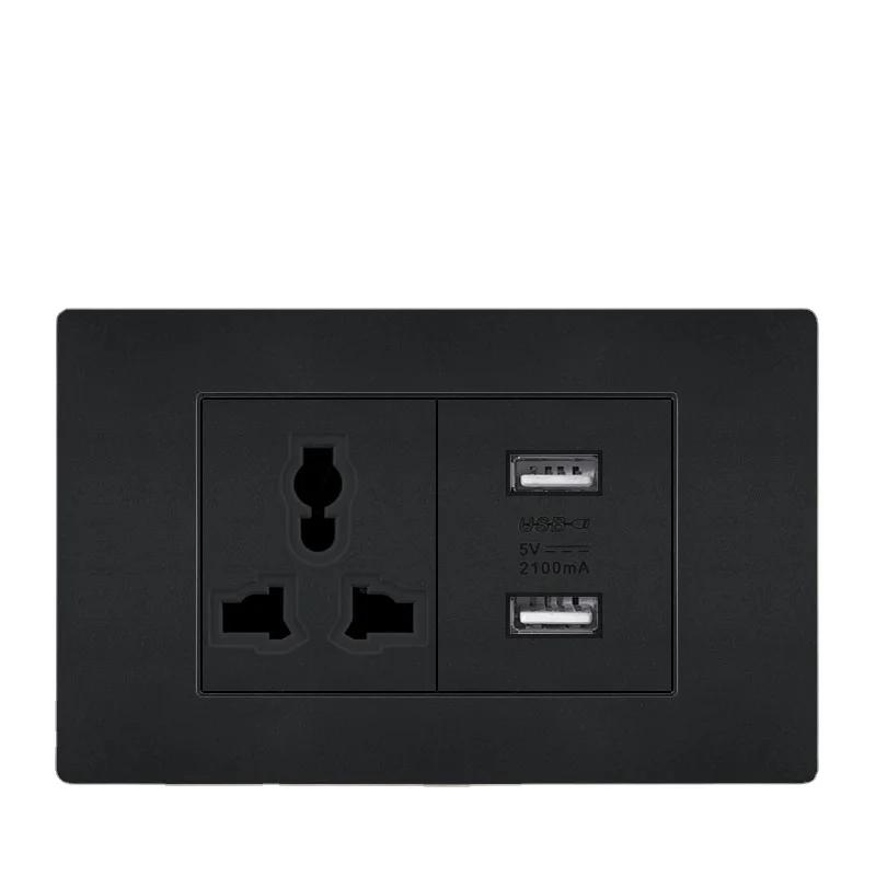 Бразилия Черный США Универсальная 20A розетка, Usb Smart Type-c 20W Быстрая зарядка Usb настенная розетка Италия Чили Выключатель света