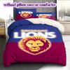 football Logo Pattern Bedding Quilt Set Quilt Cover Pillowcase Home Decoration Birthday Gift (1*duvet cover+ 2*pillowcase, without core)