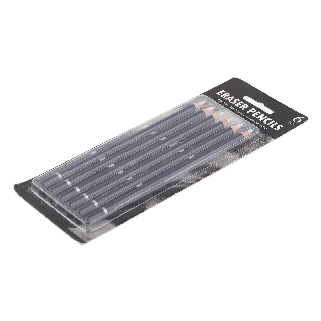 Набор из 6 карандашей-ластиков премиум-класса из дерева с легким стиранием, удобная ручка, широкое применение, ручка-ластик для