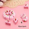 10pcs/lot Cute Artificial Decorative DIY Craft Toy Miniature Food DollHouse Cake Ornament