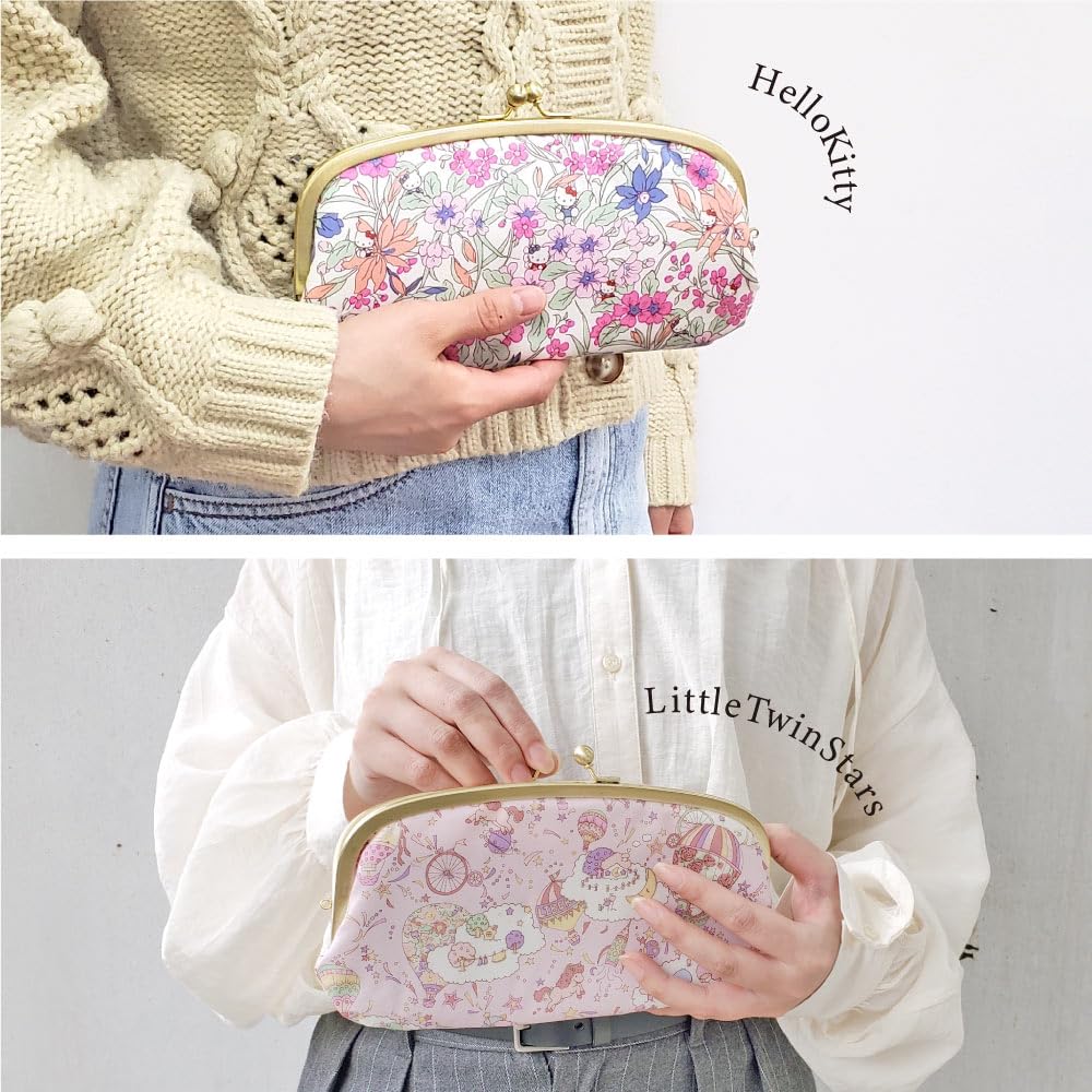 Застежка Длинный Sanrio Liberty Монетница Карты Цветочный Подарочная Коробка Сделано в Little Twin Розовый [Cyalel Yahata] Кошелек, Персонаж, Принт, Тонкий, Тонкий, Женский, Кошелек,