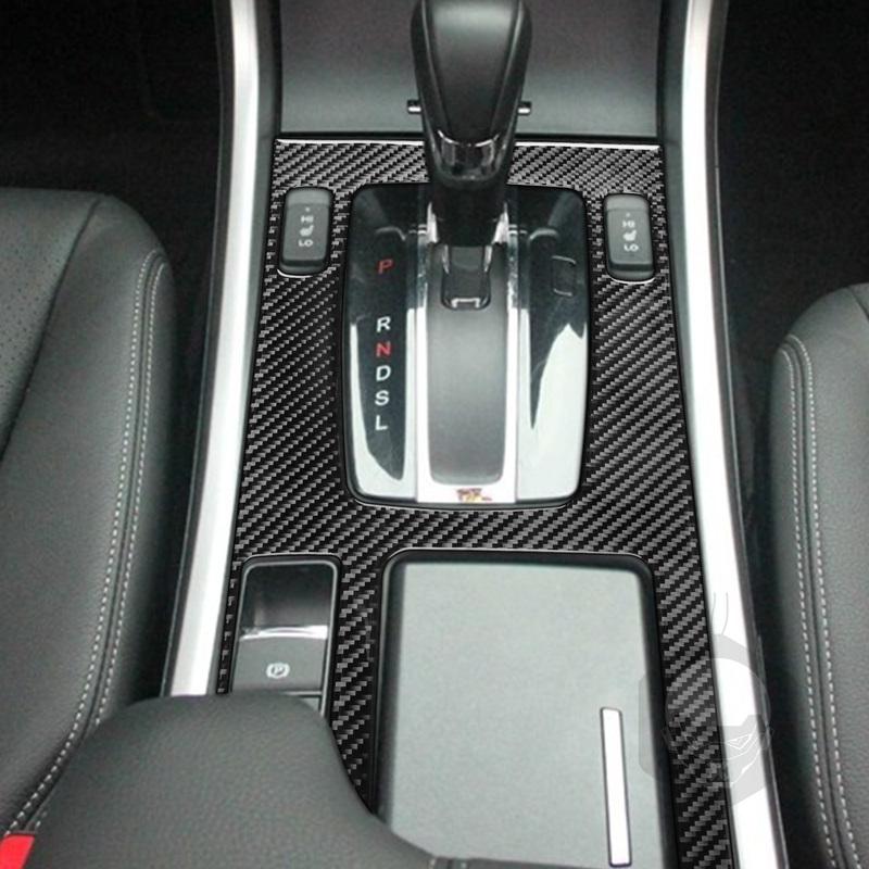Real Carbon Fiber Car Accessories Center Console Gear Modified Cover Soft Sticker For Honda Accord 9th Gen 2014 2015 2016 2017