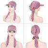 Fashion Headscarf Sunscreen Wrap Caps Muslim Hijab Turban Hat Head Wrap