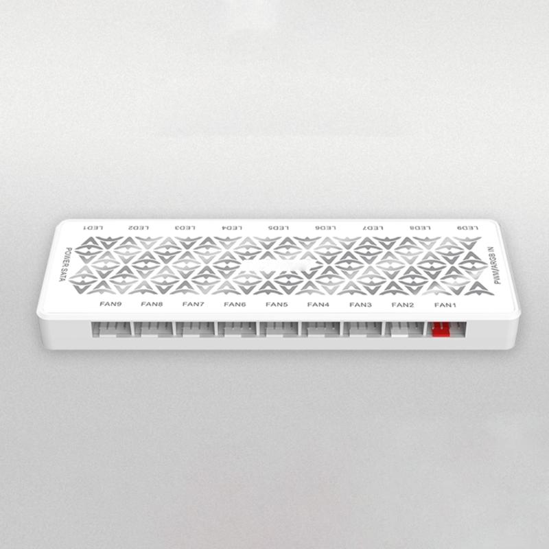 1-9 портов 2 в 1 ARGB + PWM Fan HUB 5V 3Pin ARGB Chassis Fan Controller Expansion Adapter