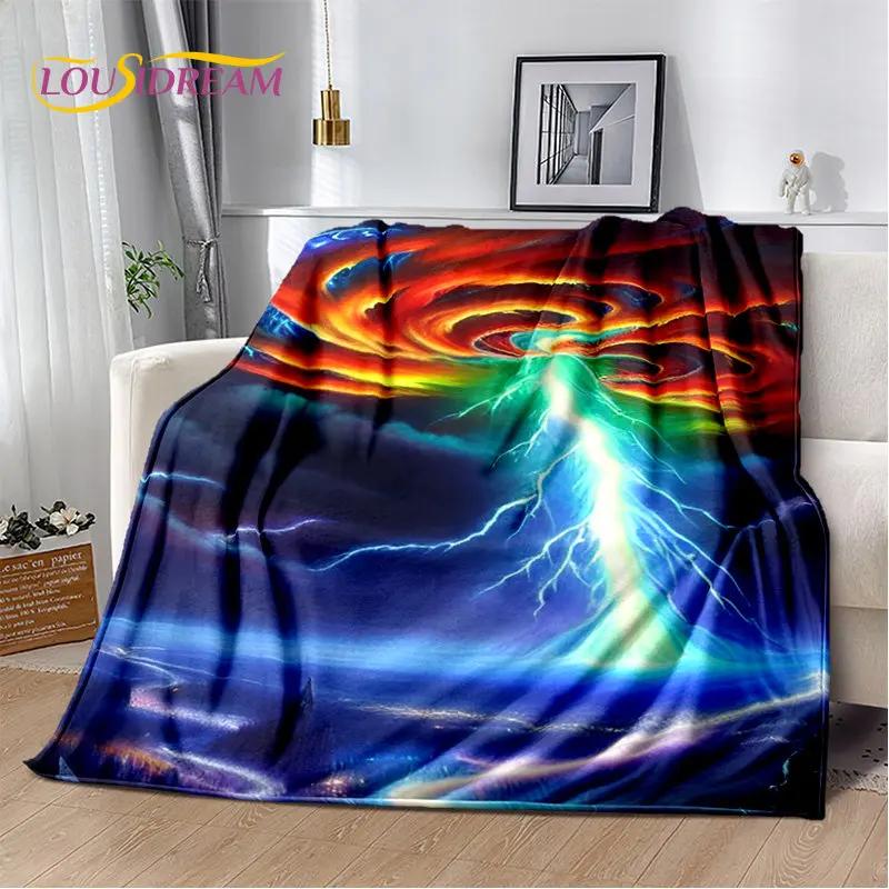 3D Natural, Tornado, Cloud Soft Plush Blanket, фланелевое одеяло, плед для гостиной, спальни, кровати, дивана, пикника, детей, офиса