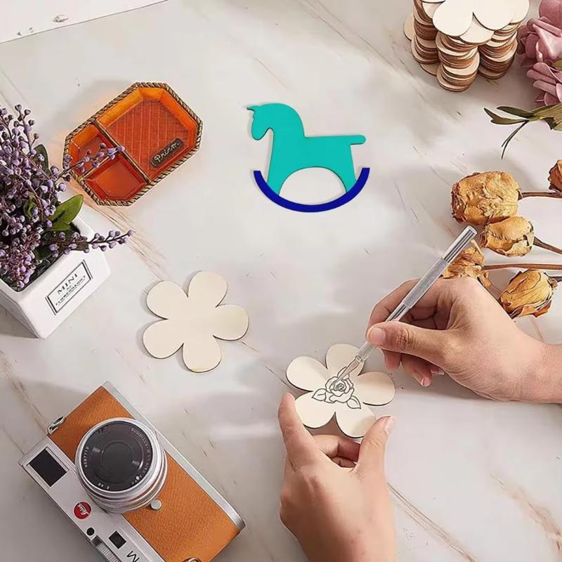 Wooden Horse Unfinished Crafts Wood Chip Decorations Suitable For Birthday Wedding Party Desktop Decoration Diy Painting Gifts