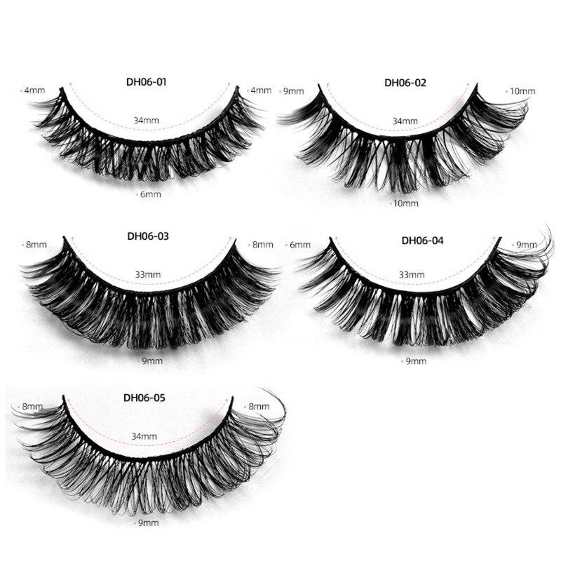 10 пар легких накладных ресниц ручной работы, мультиупаковка, наращивание ресниц, 5 различных стилей, дизайн, многоразовые инструменты для макияжа