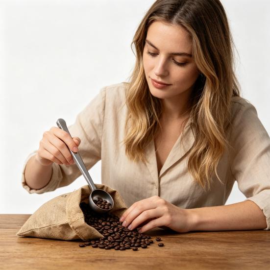 Stainless Steel Clamp Spoon, Multipurpose Bag Sealer with Measuring Scoop, Reusable Powder Tool for Milk Coffee