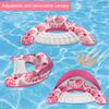 Pool Float with Canopy Inflatable Pool Lounge Chair for Adults Swimming Pool Water Chair Lounger for Summer Beach Party Water Fun