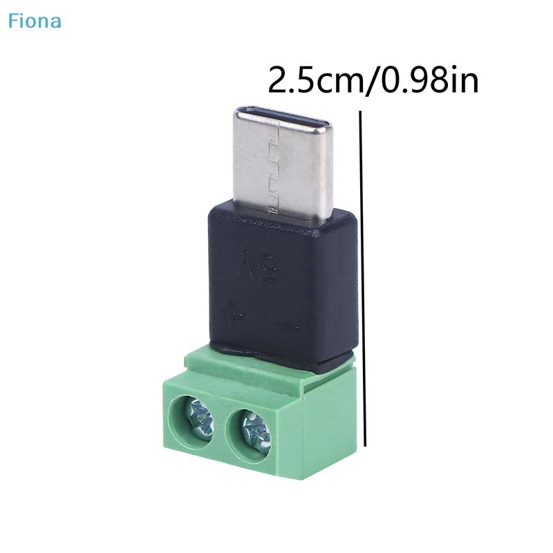 Адаптер USB-C/Micro USB (папа) на клеммную колодку 2-pin 5V - Зеленый разъем без пайки для DIY-проектов