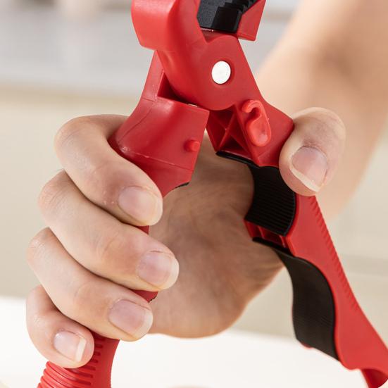 Зажим для посуды против ожогов 3-в-1 Многофункциональный захват для горячих тарелок, зажим для тарелок, открывалка для бутылок, термостойкий силиконовый кухонный инструмент с нескользящей ручкой