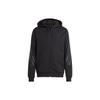 Adidas Solid Color Logo Zip-Up Hoodie Men Tops Black IC8261