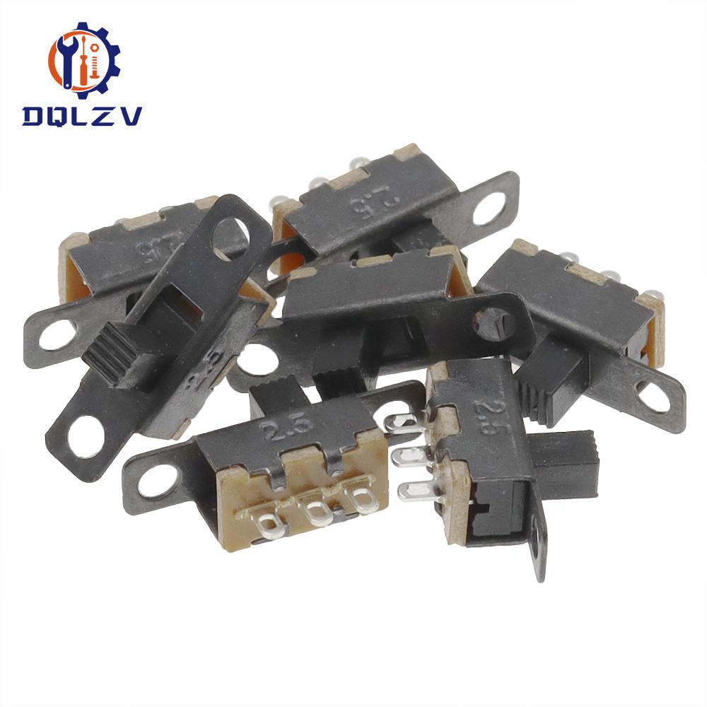 50V 0.5 A Mini Size Black SPDT Slide Switch for DIY Power Electronic Projects SS12F15 on-off Toggle Switch Handle 4mm