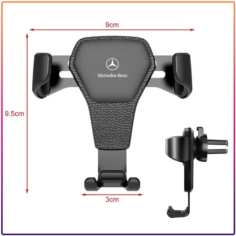 BRI4 1Pcs Gravity Car Phone Holder Air Vent Mount Cell Phone Holder Caps For Mercedes-Benz C450 C180 C200 C220 C250 C300 C400 W205