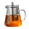 1300ml Glass Teapot Thickened Heat Resistant Clear Ergonomic Handle for Loose Leaf Blooming Tea