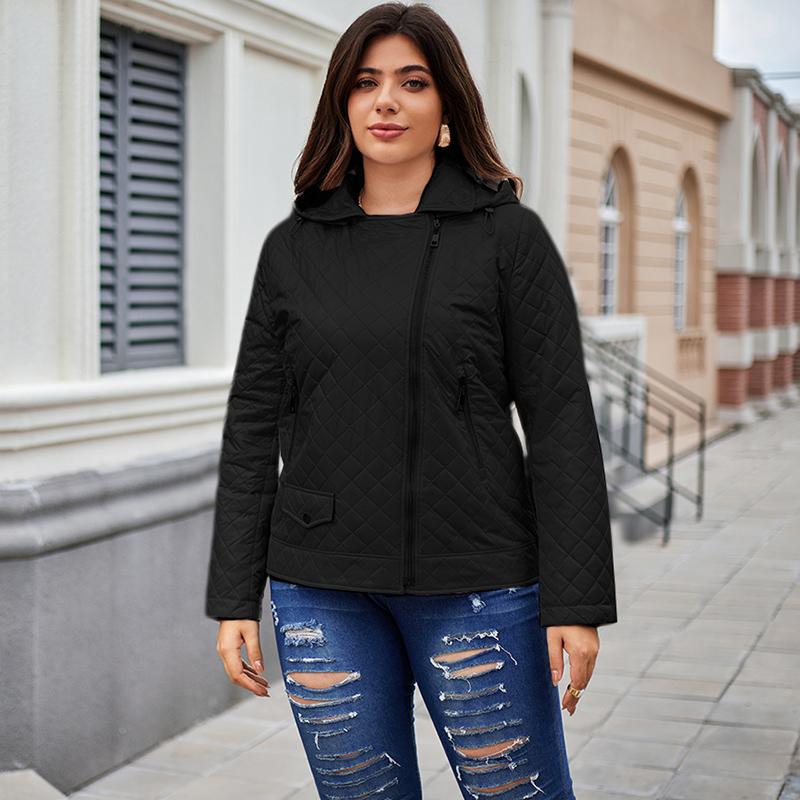 Astrid Женская парка осень-зима большого размера, женская одежда, утепленная, с капюшоном, повседневная, женская стеганая куртка, пальто с косой молнией AM-10701