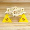 "Набор из 10 шт. Деревообрабатывающие покрасочные подставки Желтые окрашенные пластиковые амортизационные блоки Покраска распылением Сушка на воздухе Покрытые треугольные подставки 10 П"