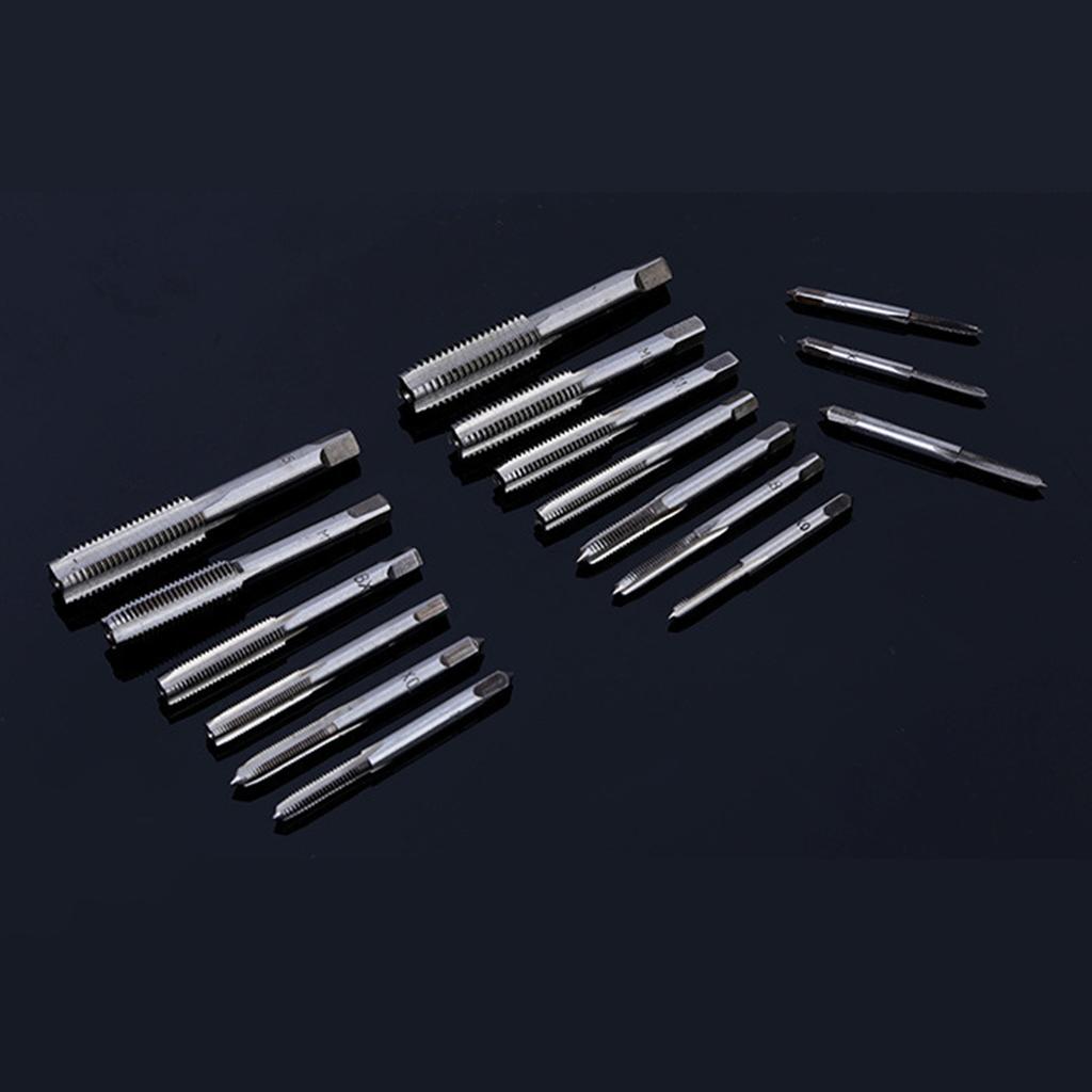 Набор для нарезания резьбы из 40 предметов. Эффективный набор метчиков и плашек для точного нарезания резьбы в металлообработке и DIY-проектах.