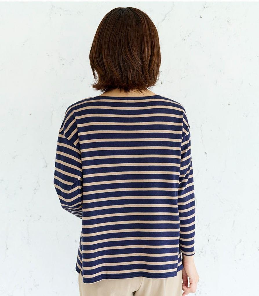 Хлопковая кайма для кормящих мам, топы, темно-синий x коричневый [Mohouse]