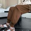 Модные свободные спортивные брюки с эластичной резинкой на талии, 2023, повседневные хлопковые женские шаровары, однотонные женские спортивные штаны 30253