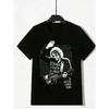 Black T Shirt With Rock Legend And Poet Graphic Print For Men Streetwear Music Festival Style NEW 2026