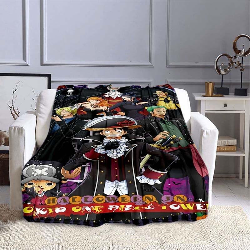 Аниме цельное прямоугольное одеяло с 3D принтом, фланелевое одеяло, фланелевое носимое одеяло, уникальное одеяло для дивана-кровати