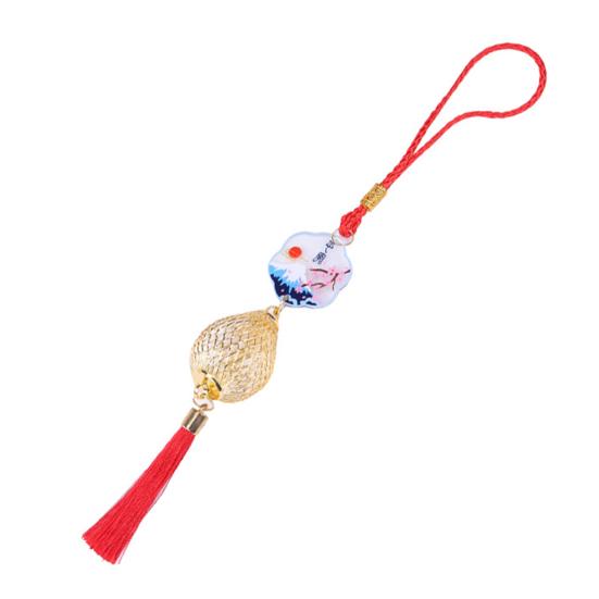 Украшение на китайский Новый год Мини золотой полый фонарик орнамент Счастливый подвесной кулон с кисточкой для удачи, богатства, успеха Дом Кухня Бонсай Дерево Автомобиль