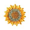 Красивый цветок из подсолнуха, броши для женщин и девочек, вечерние свадебные броши, булавки, подарки