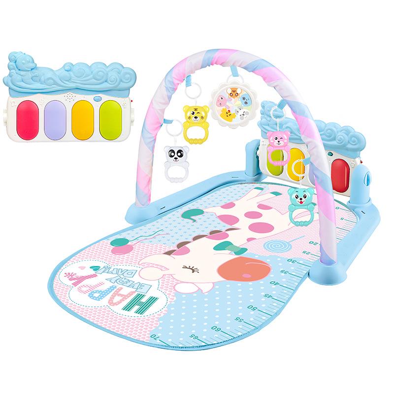 Baby Gym Play Mat with Pedal Piano for 0-12 Months: Early Education & Crawling Toy
