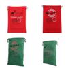Festive Canvas Gift Bag With Reinforced Drawstring For Holiday Gift Wrap