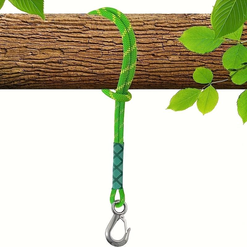 Прочный нейлоновый ремень с металлическим крючком - Износостойкий - Подходит для уличных гамаков, качелей на дереве и садовых кресел