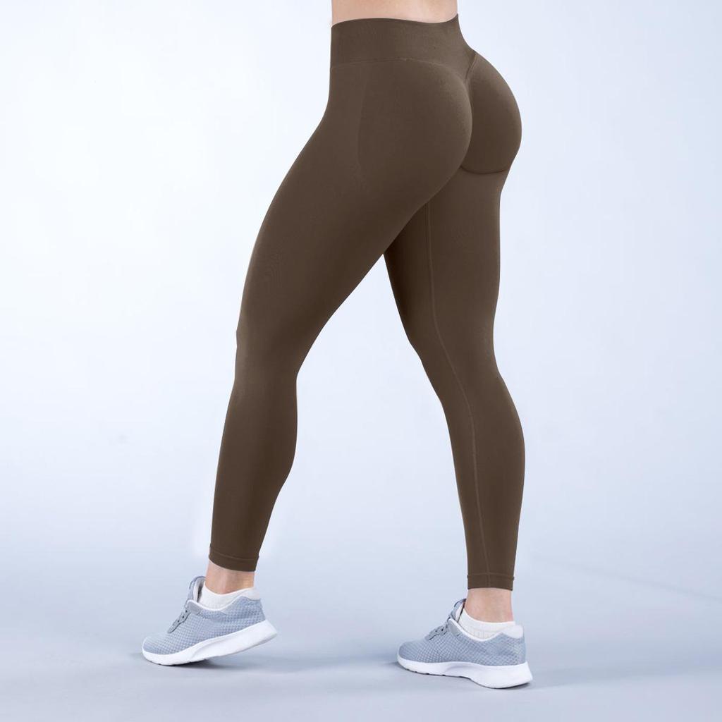 DFYNE Seamless High-Elastic Yoga & Running Pants: Quick-Drying, Hip-Lifting, Peach-Enhanced Fitness Wear.