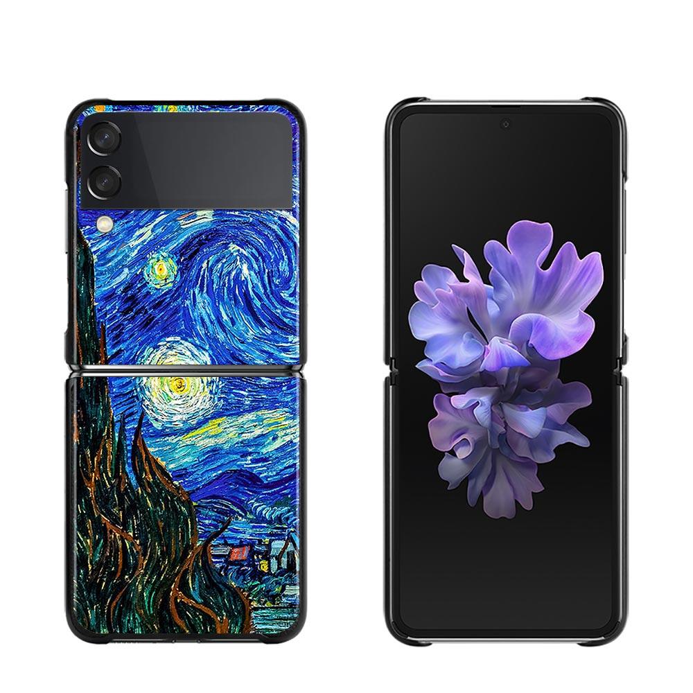 Чехол для телефона Zflip4 для Samsung Galaxy Z Flip3 5G, чехлы для Samsung Z Flip 3 zflip Coque Hard Shell Fundas Van Gogh Starry Sky Art