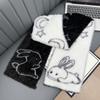 Cat Winter Scarf Warm Shawl Wrap New Mink Wool Scarf  Women