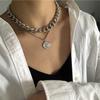 Bohemian Lady Temperament Elegant Cool Personality Retro Hip Hop Portrait Exaggerated Thick Chain Multi-layer Necklace KTJ