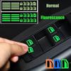 Кнопка окна автомобиля Светящаяся наклейка Автомобильный стиль Светящаяся наклейка Переключатель стеклоподъемника Ночные флуоресцентные наклейки Наклейки для салона автомобиля